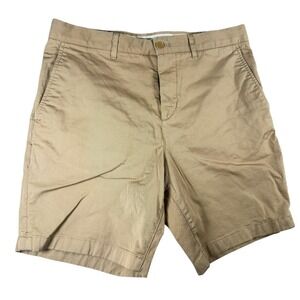 Lacoste Chino Shorts Mens 34 Tan Excellent FH2616 Regular Fit Cotton Stretch